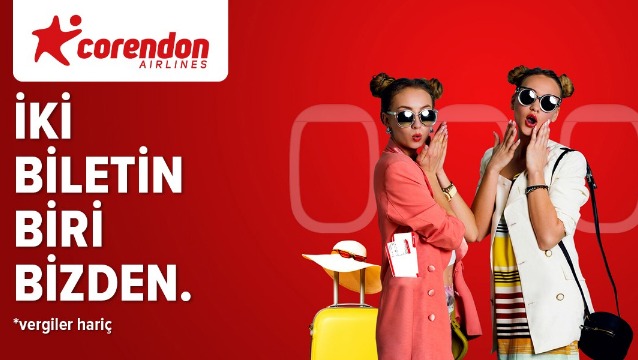 Corendon Airlines'ta “İki biletin biri bizden” kampanyası