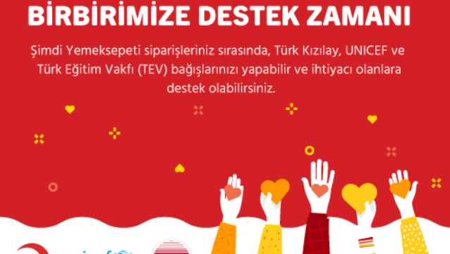 Her yemek siparişinde bir kuruma destek ol