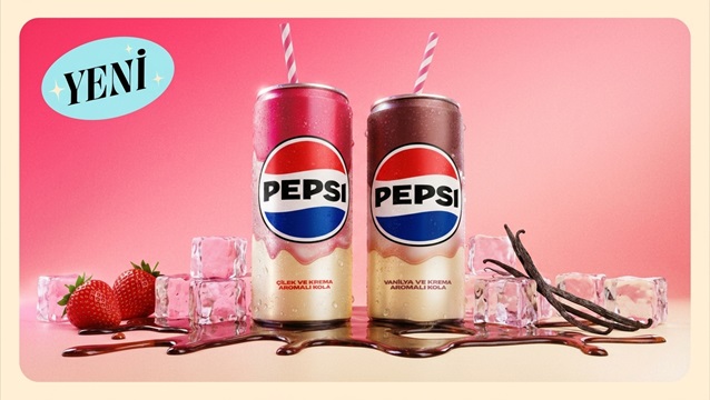Pepsi Çilek & Krema ve Vanilya & Krema aromalarıyla raflarda
