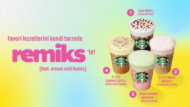 Starbucks'ta, tarzınıza göre içeceklerinizi ‘Remiks’leyebiliyorsunuz