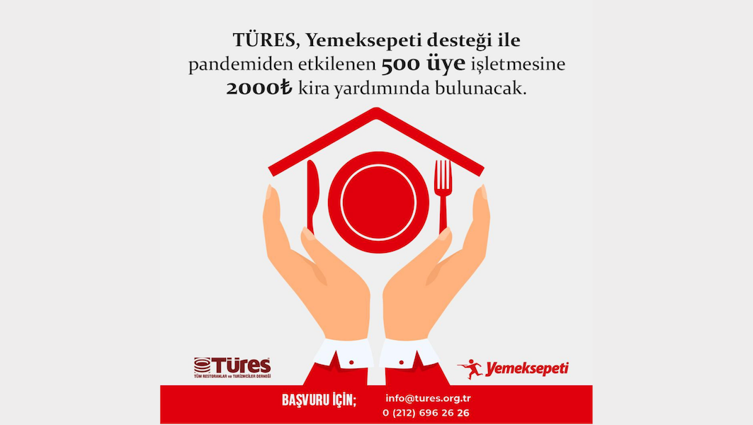 TÜRES’ten Yemeksepeti desteğiyle üyelerine 1 milyon TL kira yardımı